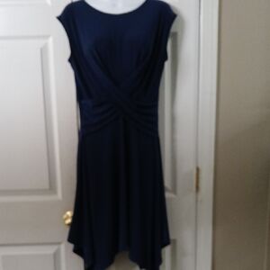 Bluet Elegant Navy Blue Women's party holiday dress Sz L EUC